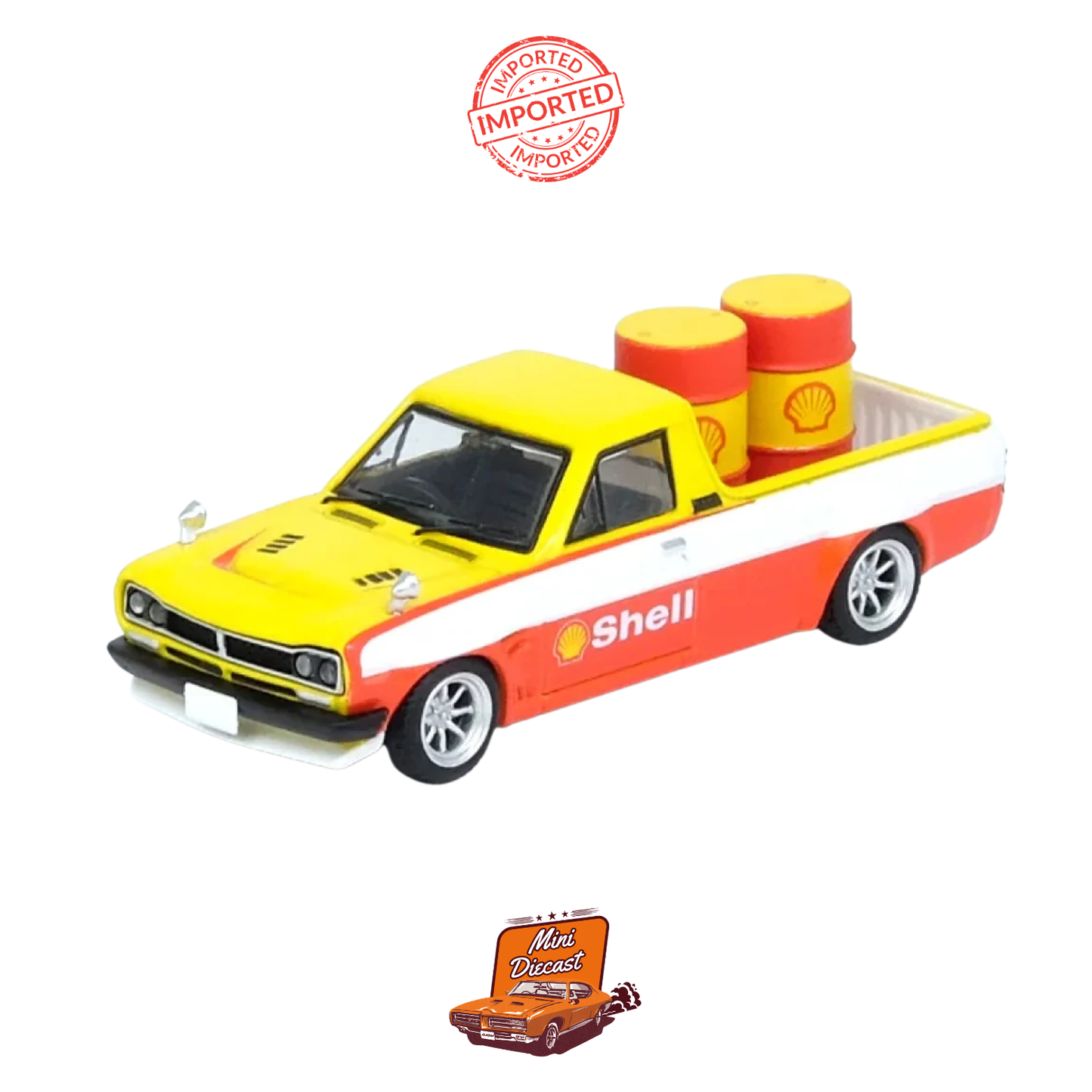 Inno64 x Tiny x Shell – Nissan Sunny “HAKOTORA” Pick Up – Shell Edition