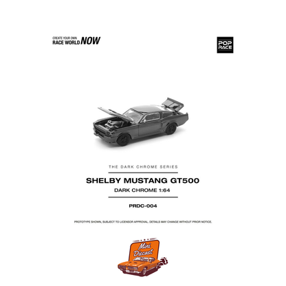 Pop Race Shelby Mustang GT500 Dark Chrome PRDC004