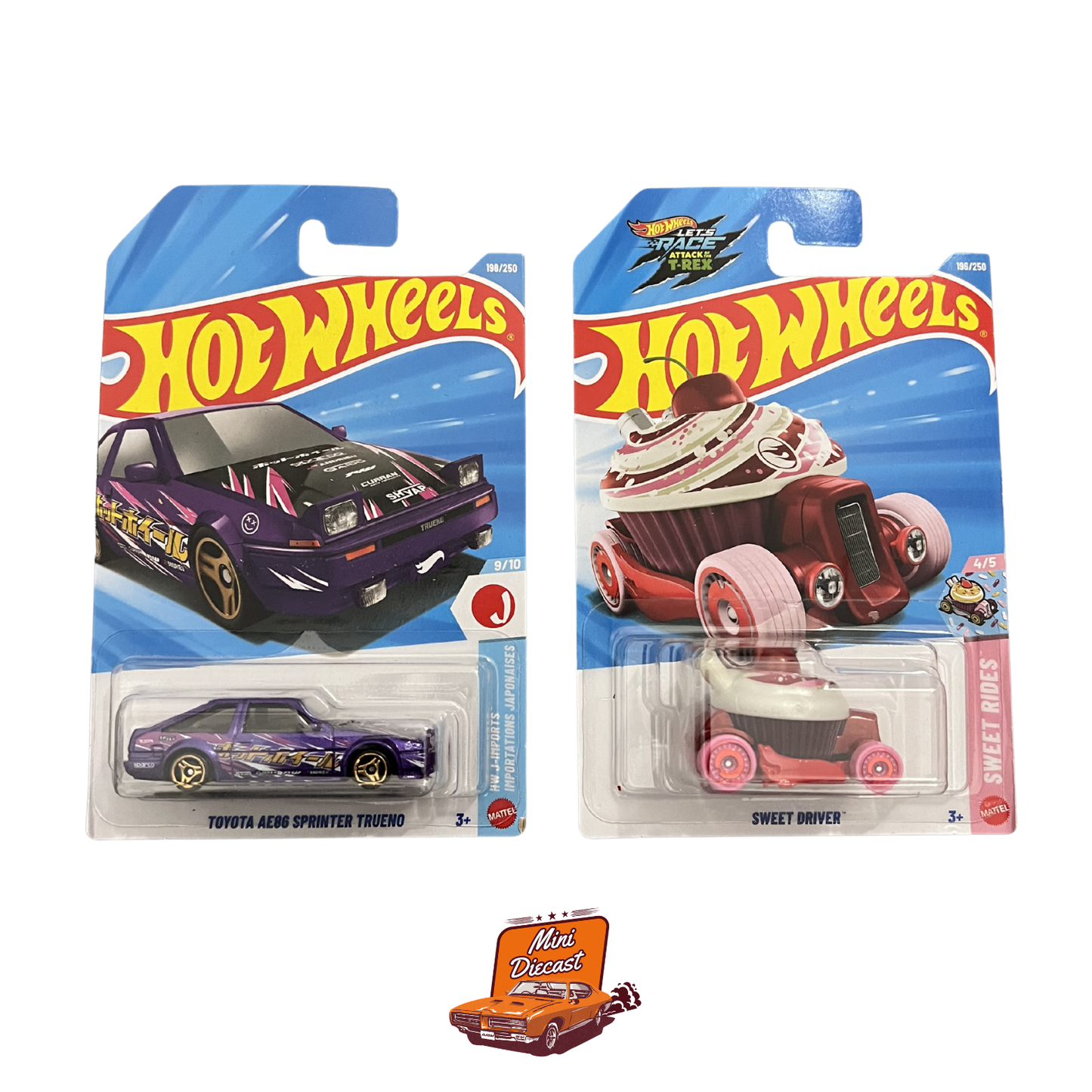 Hot Wheels Mainline (Set of 2) – Toyota AE86 Sprinter Trueno / Sweet Driver (TH)