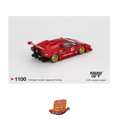 Mini GT #1100 Lamborghini Countach LB-WORKS Red