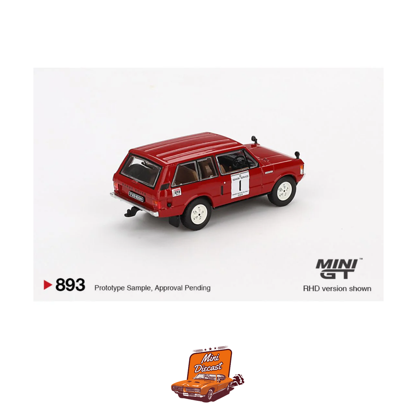 Mini GT #893 Range Rover – 1971 International Hillrally Winner