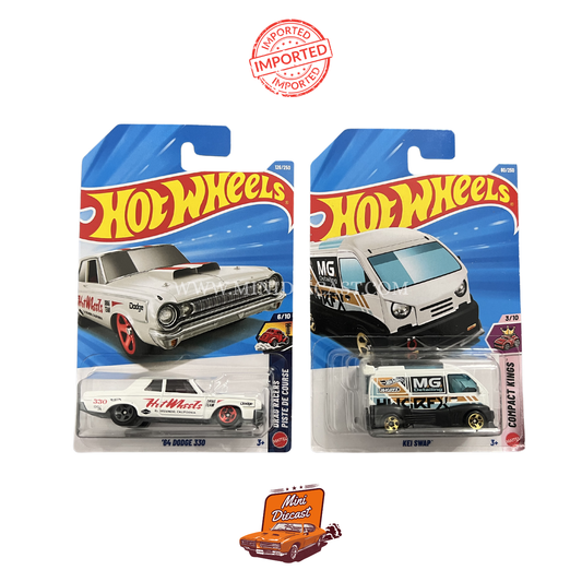 Hot Wheels Mainline (Set of 2) – '64 Dodge 330 / Kei Swap (Imported)