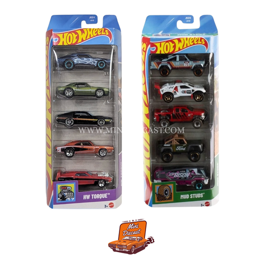 Hot Wheels 5 Pack (2x) – HW Torque / Mud Studs