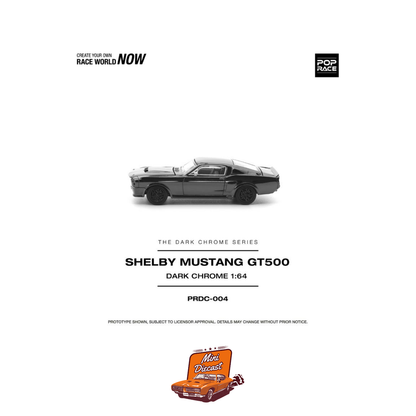 Pop Race Shelby Mustang GT500 Dark Chrome PRDC004