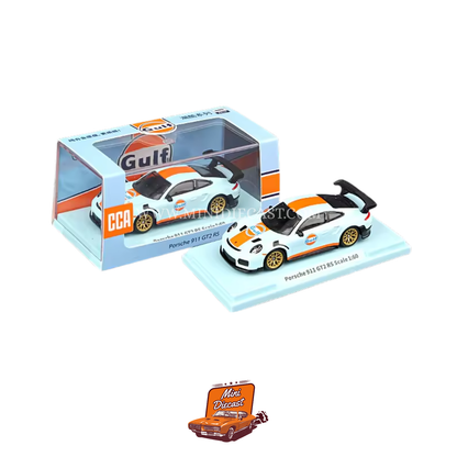 CCA Porsche 911 GT2 RS Gulf Livery (With Acrylic Case)