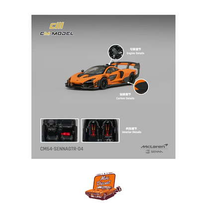 CM Model McLaren Senna GTR Papaya Orange (CM64-SENNAGTR-04)
