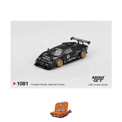 Mini GT #1081 Lamborghini Countach LB-Works – Black