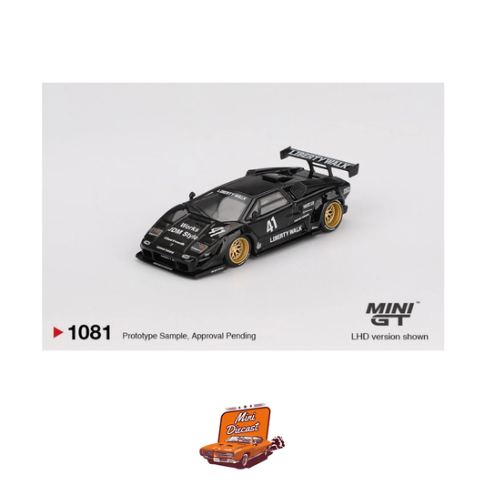 Mini GT #1081 Lamborghini Countach LB-Works – Black