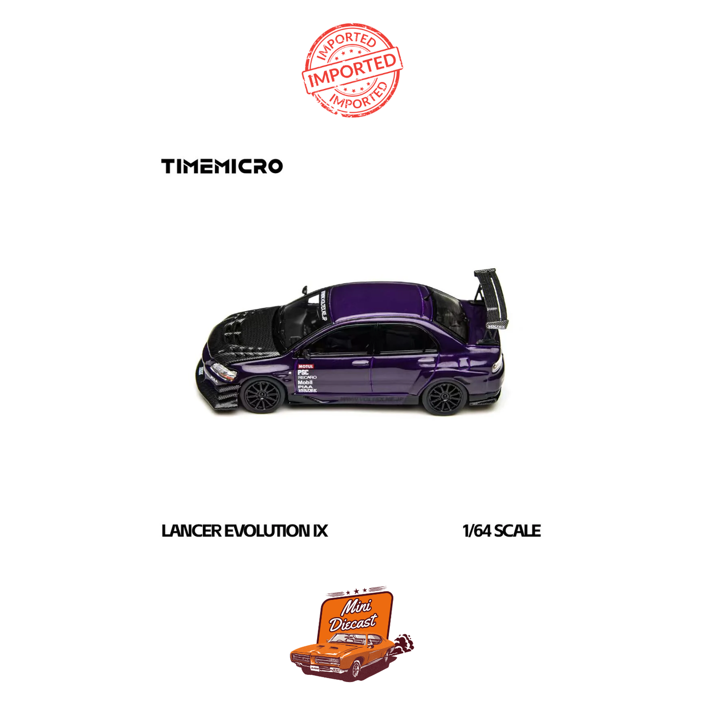 Time Micro Mitsubishi Lancer Evolution Voltex EVO IX Metallic Purple (Imported)