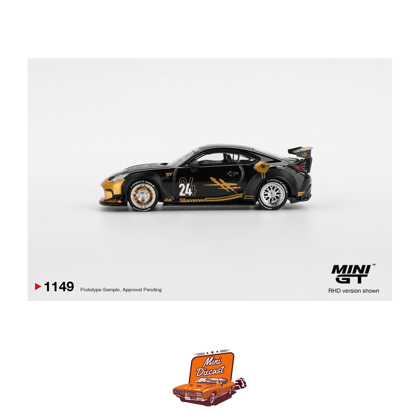 Mini GT #1149 Toyota GR86 LB Nation Black Gold – Coming Soon (ETA: April End 2026)