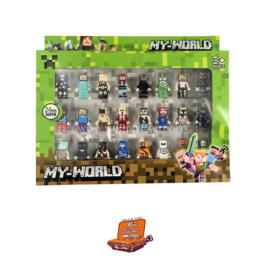 My World – Minecraft – 24 Mini Figurines (Imported)