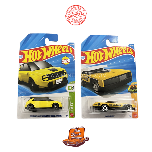 Hot Wheels Mainline (Set of 2) – Custom 2020 Honda e / Long Bloc (Imported)