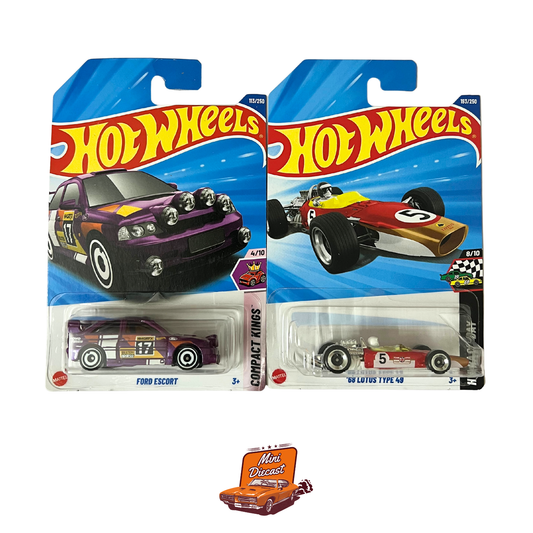 Hot Wheels Mainline (Set of 2) – Ford Escort / ’68 Lotus Type 49