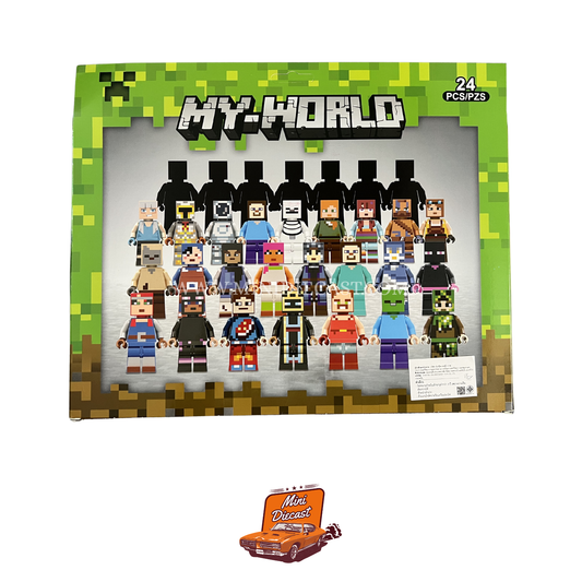 My World – Minecraft – 24 Mini Figurines (Imported)