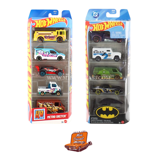 Hot Wheels 5 Pack (2x) – Metro Sketch / DC Batman