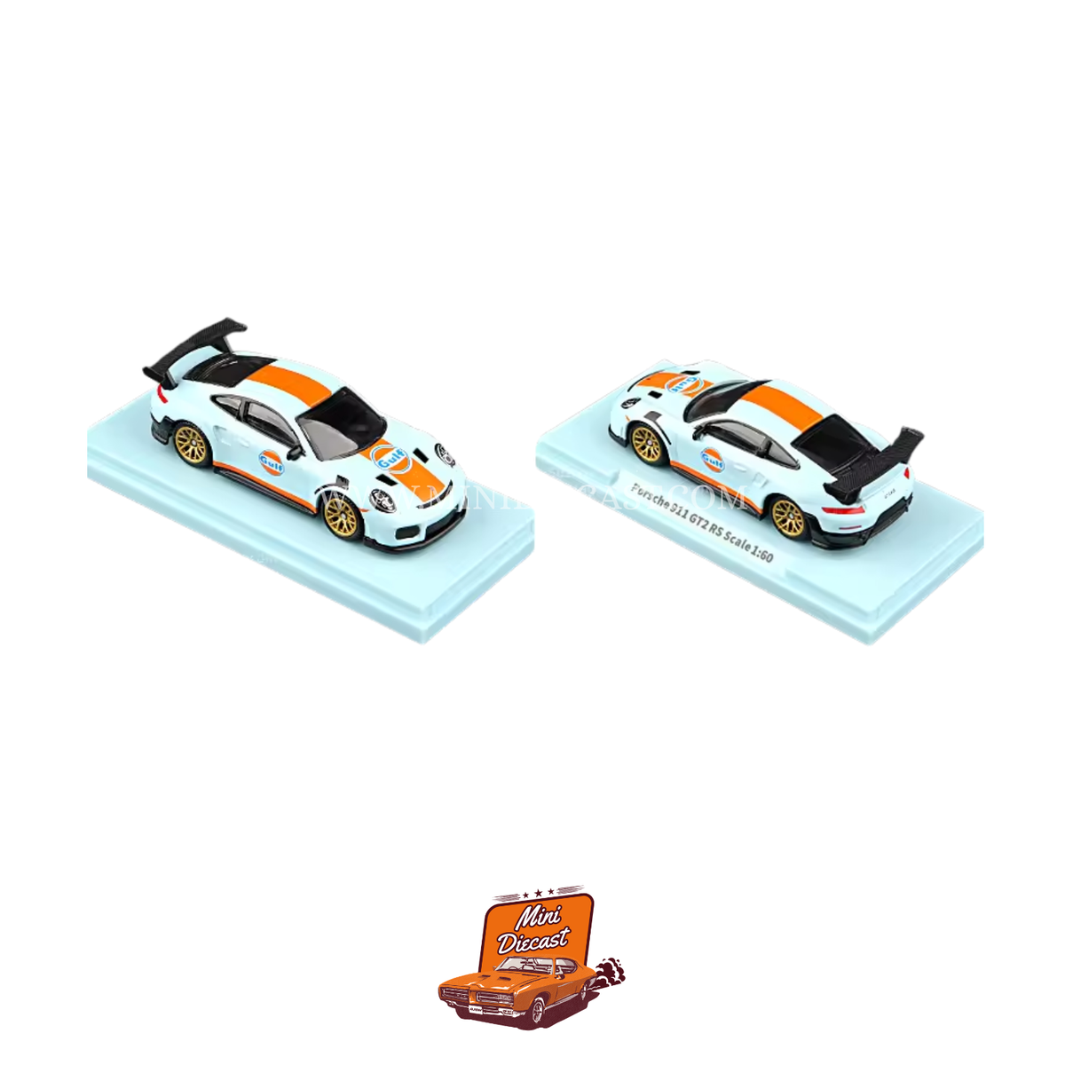 CCA Porsche 911 GT2 RS Gulf Livery (With Acrylic Case)