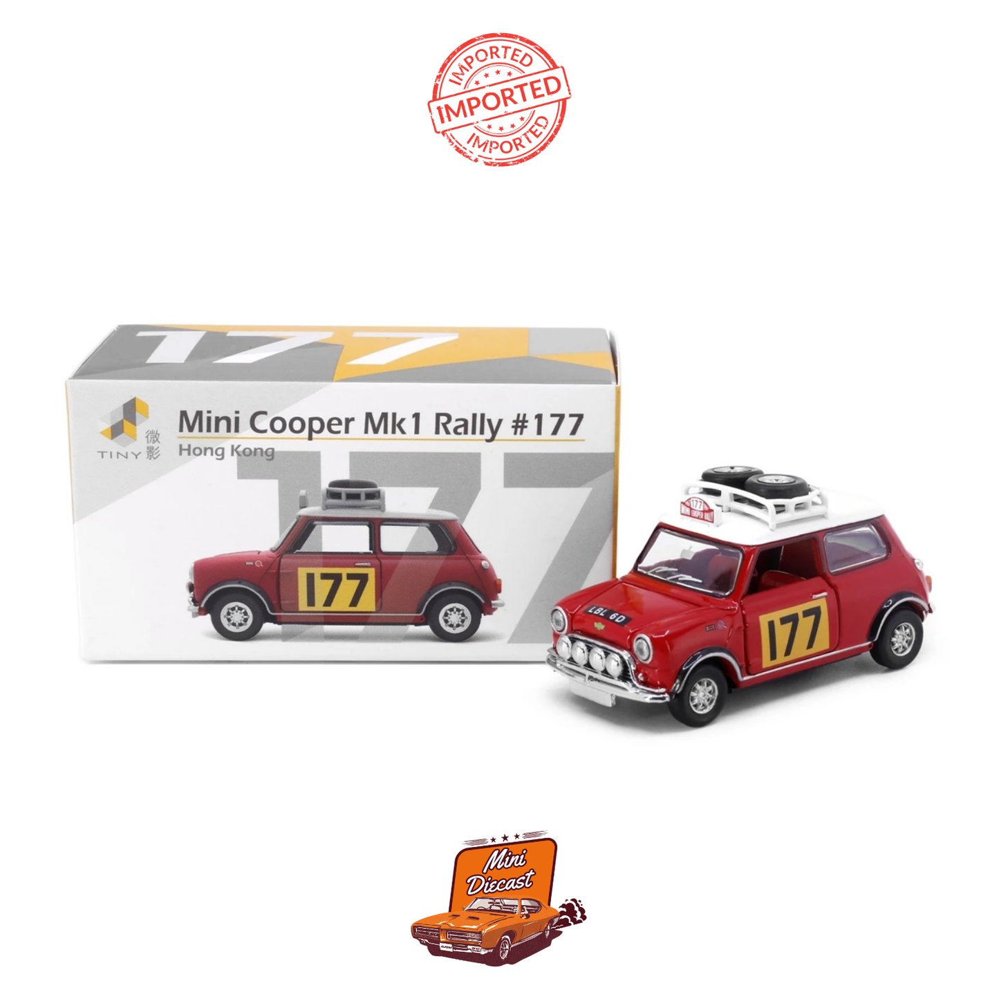 Tiny City Mini Cooper Mk 1 Rally #177 1:50 Scale