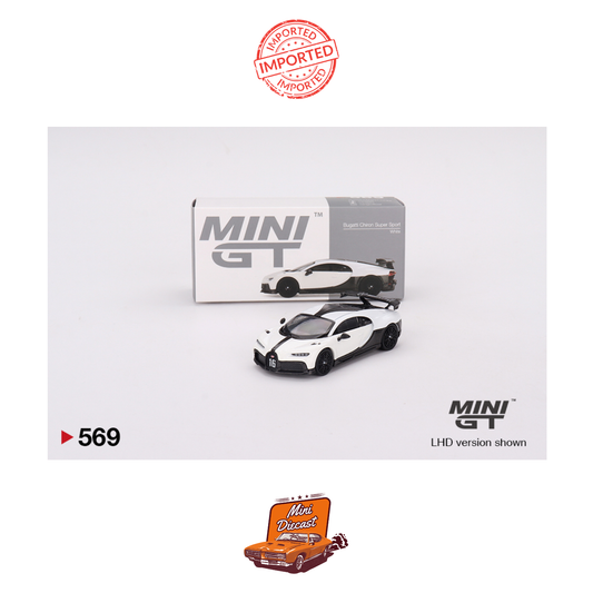 Mini GT #569 Bugatti Chiron Super Sport (White)