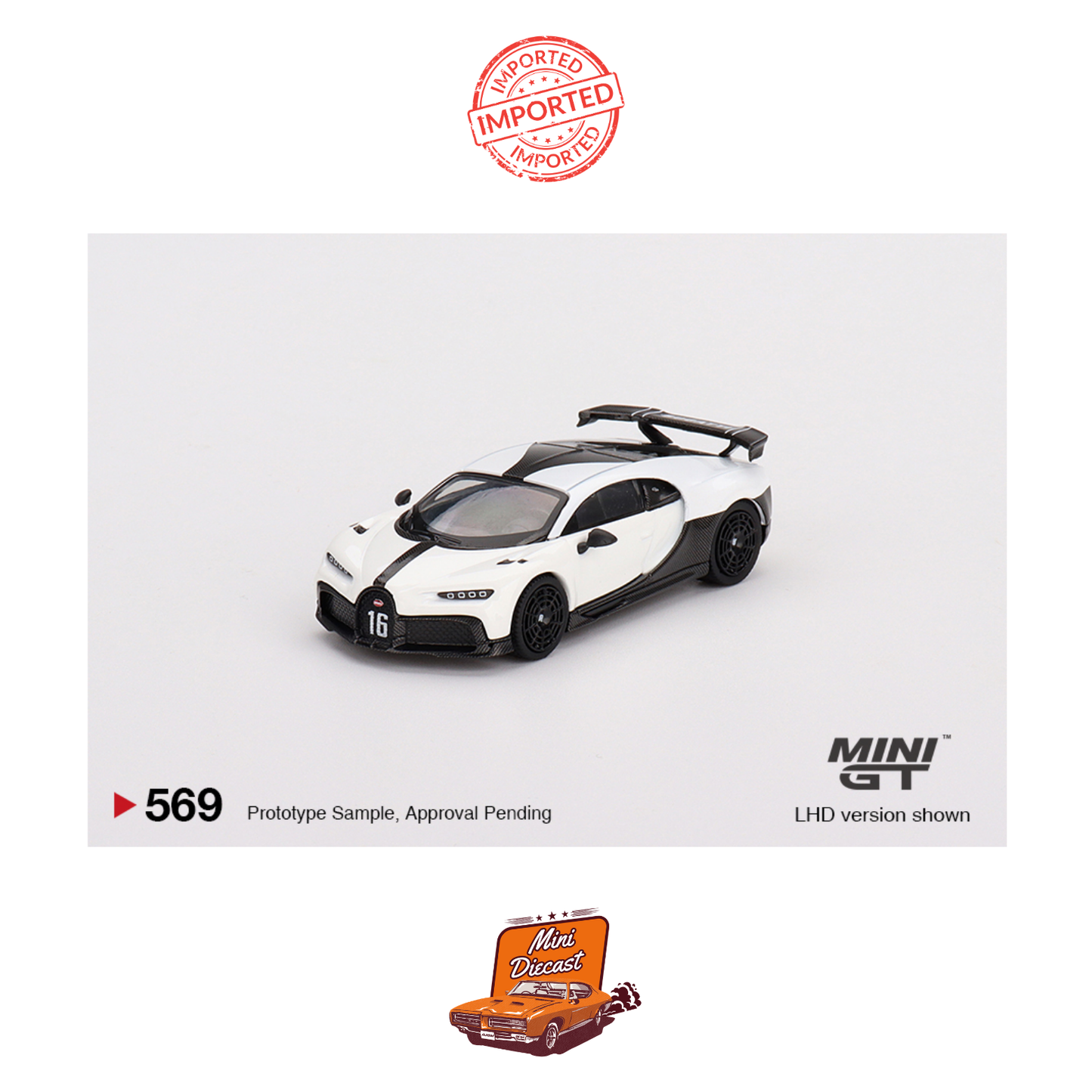 Mini GT #569 Bugatti Chiron Super Sport (White)
