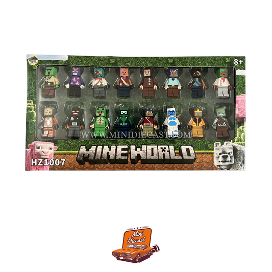 Mine World – Minecraft – 16 Mini Figurines (Imported)
