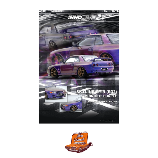 INNO64 Nissan Skyline GT-R (R32) Midnight Purple Australian Special Edition IN64-R32-MP-AS