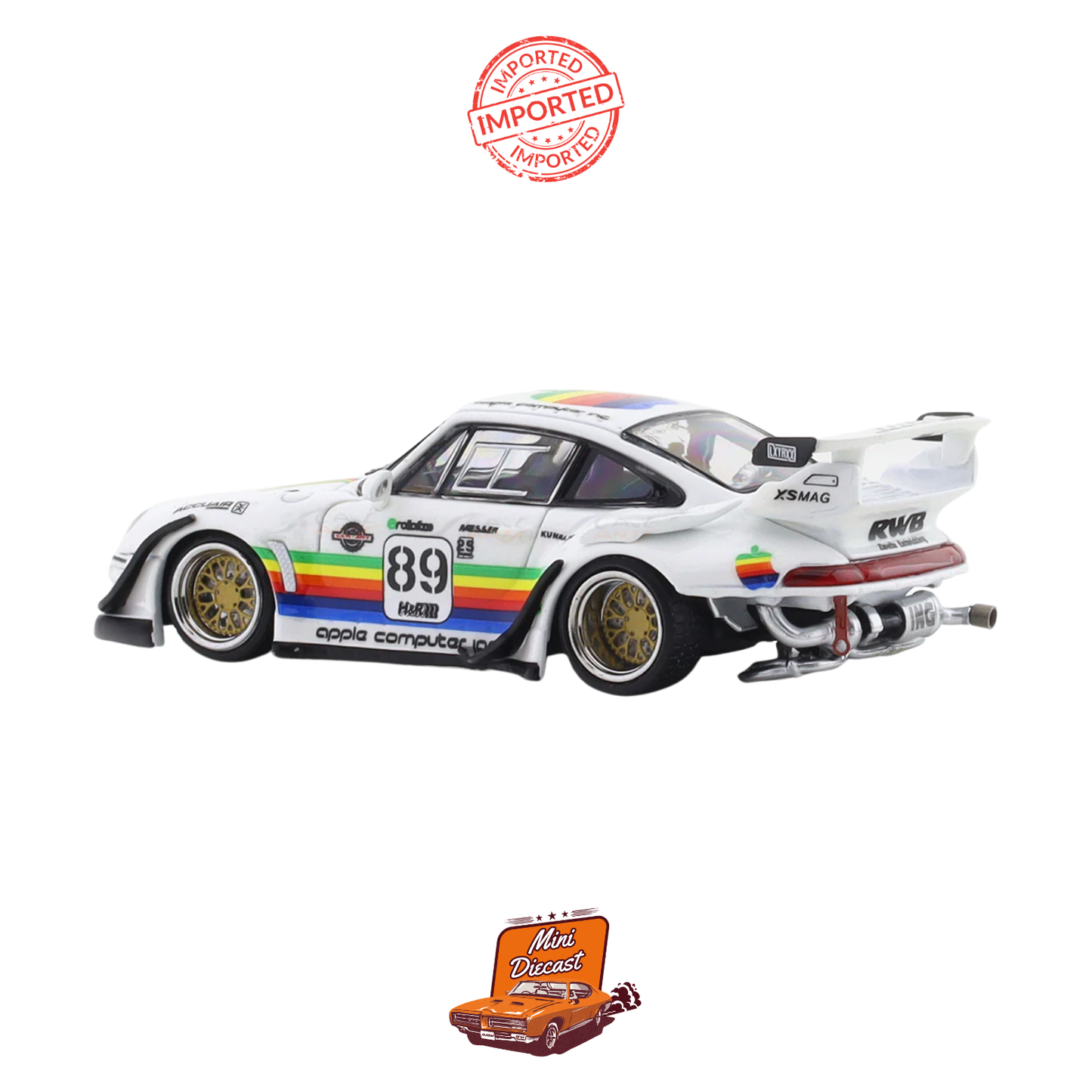 RWB Street Warrior x Ghost Player Porsche 911 (993) "Apple" Livery – Limited Edition Diecast Model
