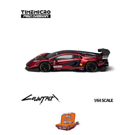 Time Micro × PSC Design Lamborghini Countach "V" Scarlet (TM647705)