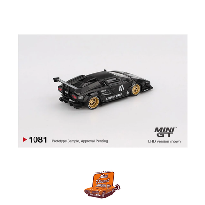 Mini GT #1081 Lamborghini Countach LB-Works – Black