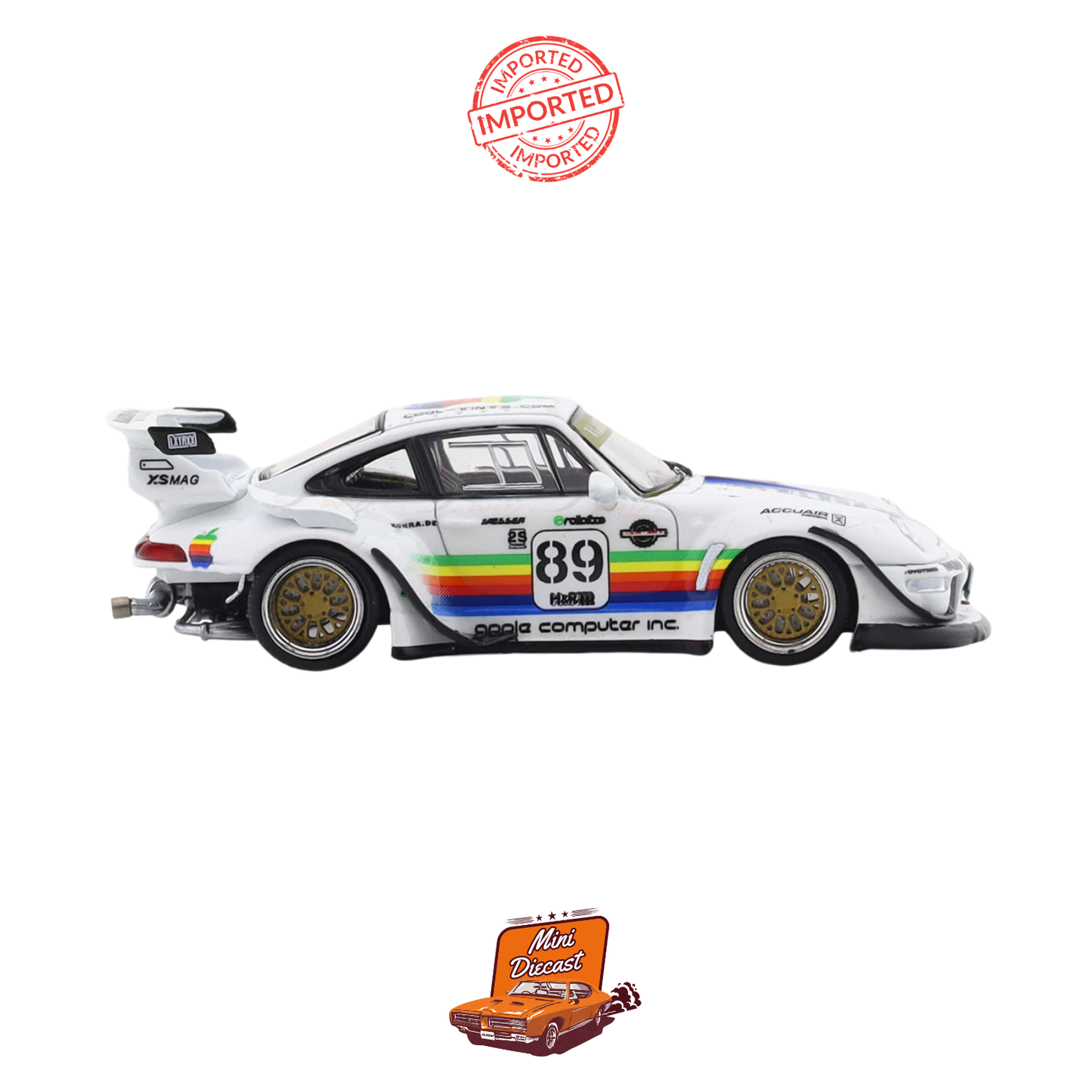 RWB Street Warrior x Ghost Player Porsche 911 (993) "Apple" Livery – Limited Edition Diecast Model