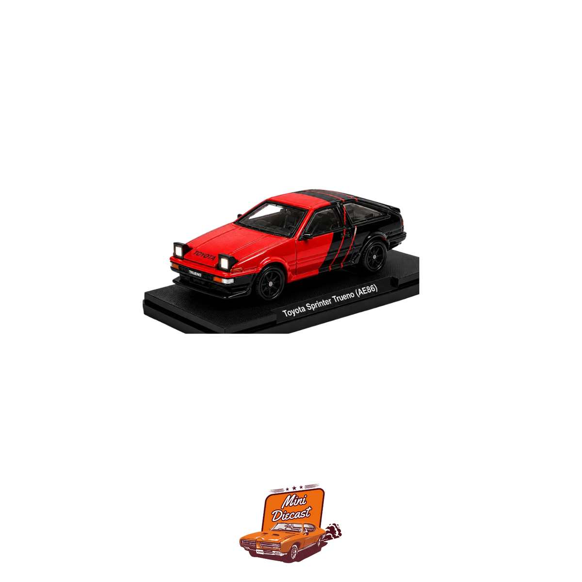 CCA Toyota Sprinter Trueno (AE86) Red/Black (With Acrylic Case)