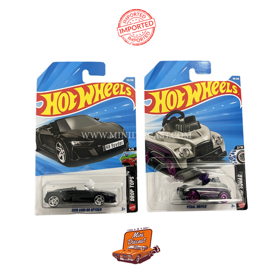 Hot Wheels Mainline (Set of 2) – 2019 Audi R8 Spyder / Pedal Driver (Imported)