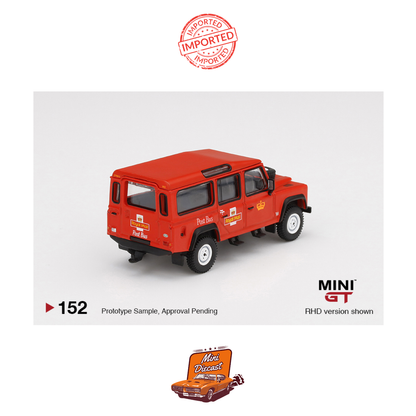 Mini GT #152 Land Rover Defender 110 UK Royal Mail Post Bus (Imported)