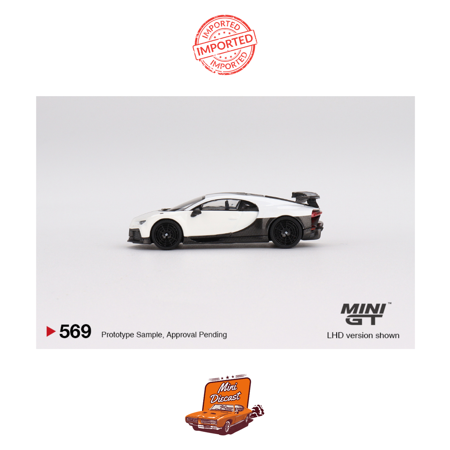 Mini GT #569 Bugatti Chiron Super Sport (White)