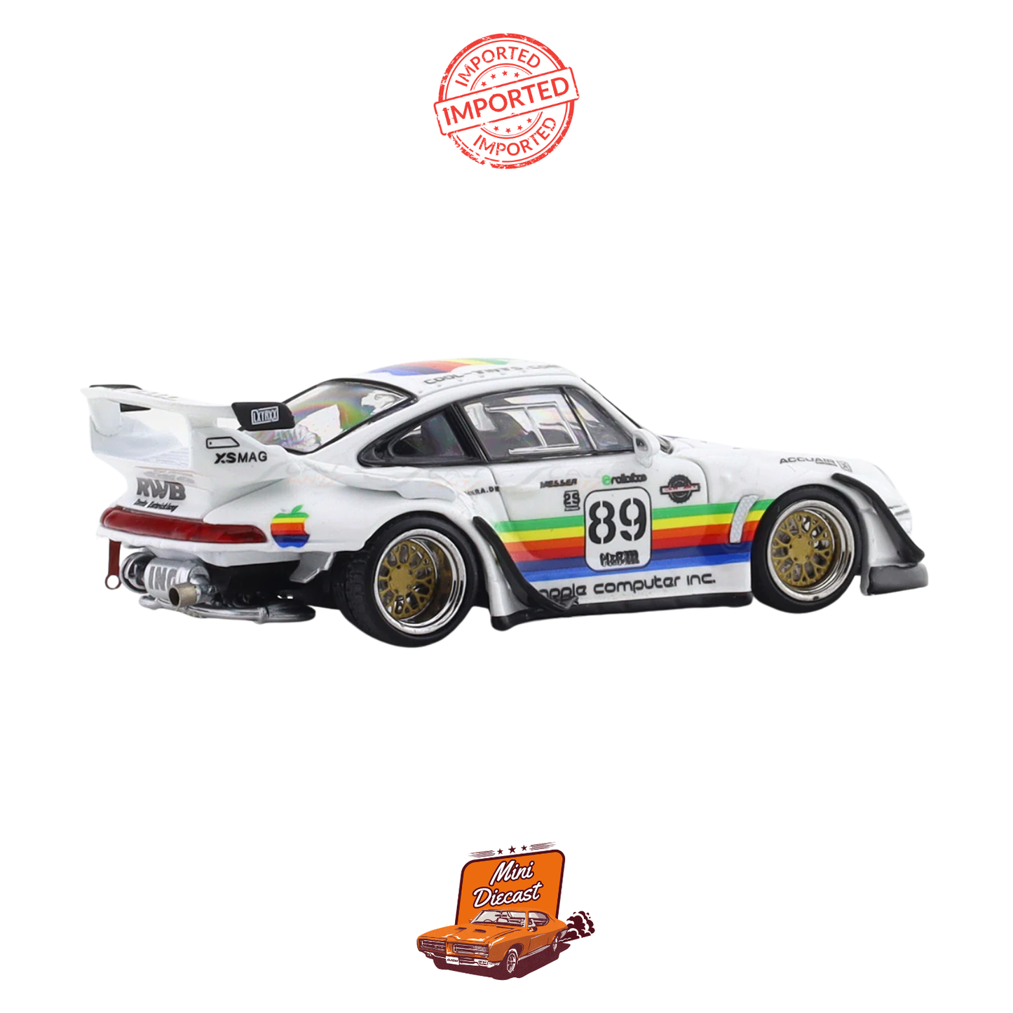 RWB Street Warrior x Ghost Player Porsche 911 (993) "Apple" Livery – Limited Edition Diecast Model