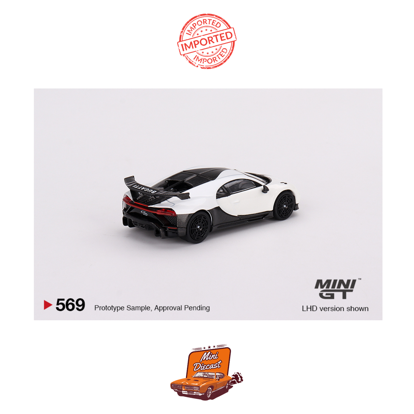 Mini GT #569 Bugatti Chiron Super Sport (White)
