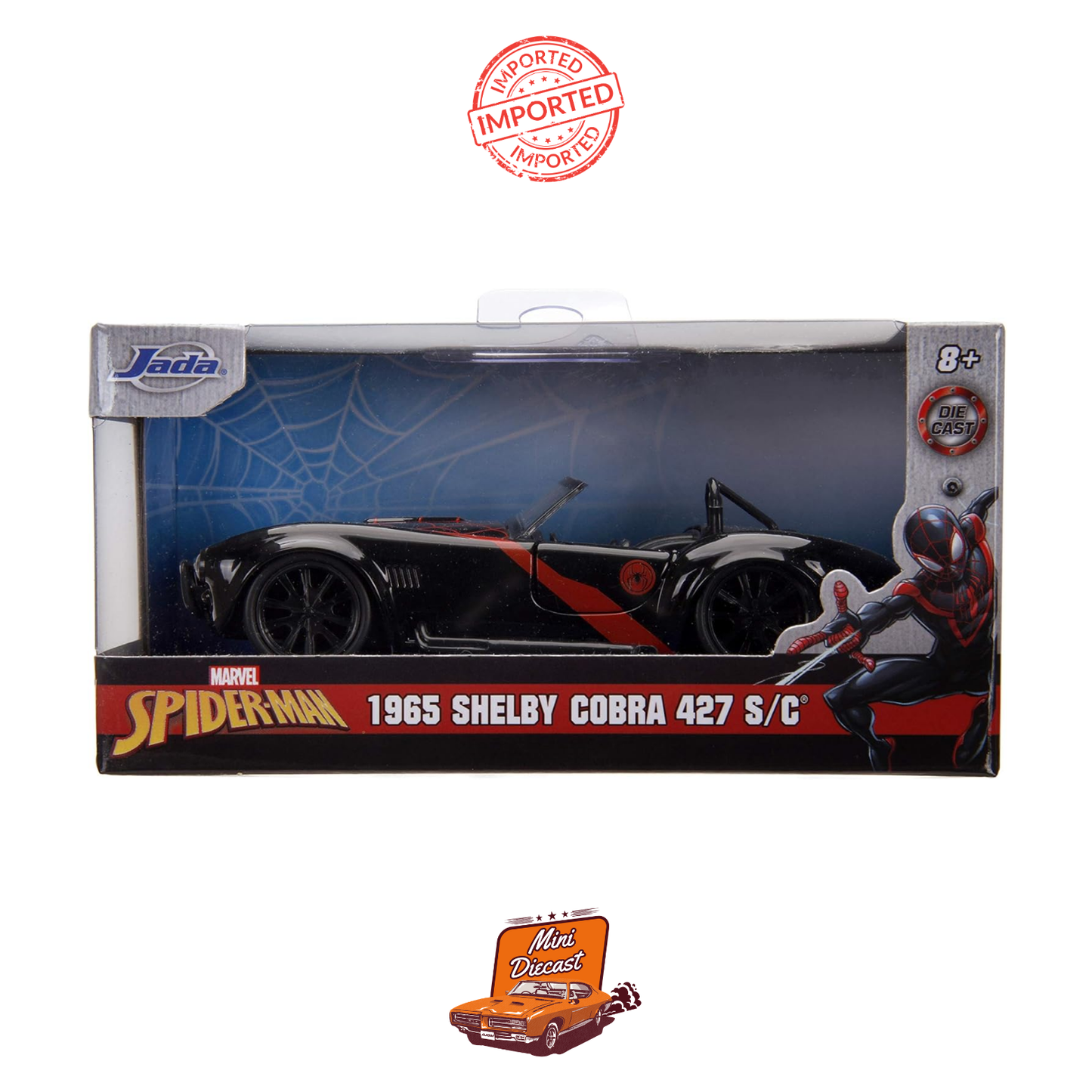 Jada Hollywood Rides “Spider-Man” 1965 Shelby Cobra 427 S/C 1:32 Scale