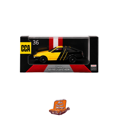CCA Toyota Sprinter Trueno (AE86) Yellow/Black (With Acrylic Case)