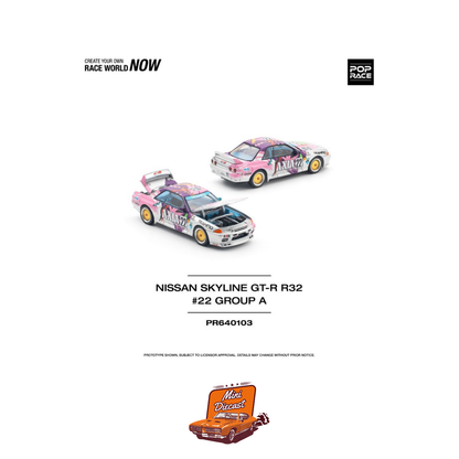Pop Race Nissan Skyline GT-R (R32) #22 Group A (PR64-103)