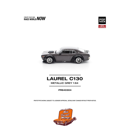 Pop Race Laurel C130 Metallic Grey PR64304