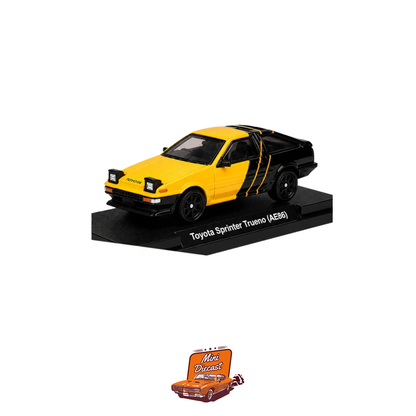 CCA Toyota Sprinter Trueno (AE86) Yellow/Black (With Acrylic Case)