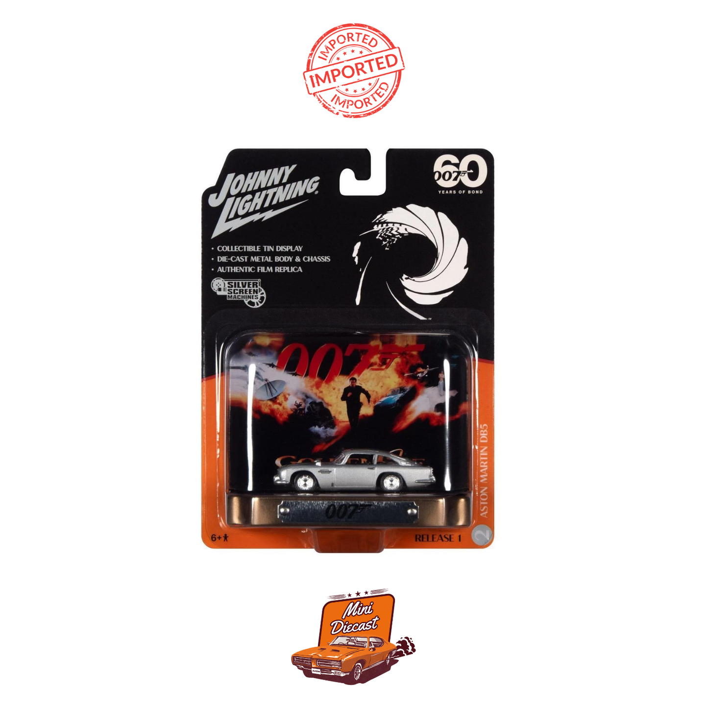 Johnny Lightning James Bond 007 “GoldenEye” Aston Martin DB5 (Imported)