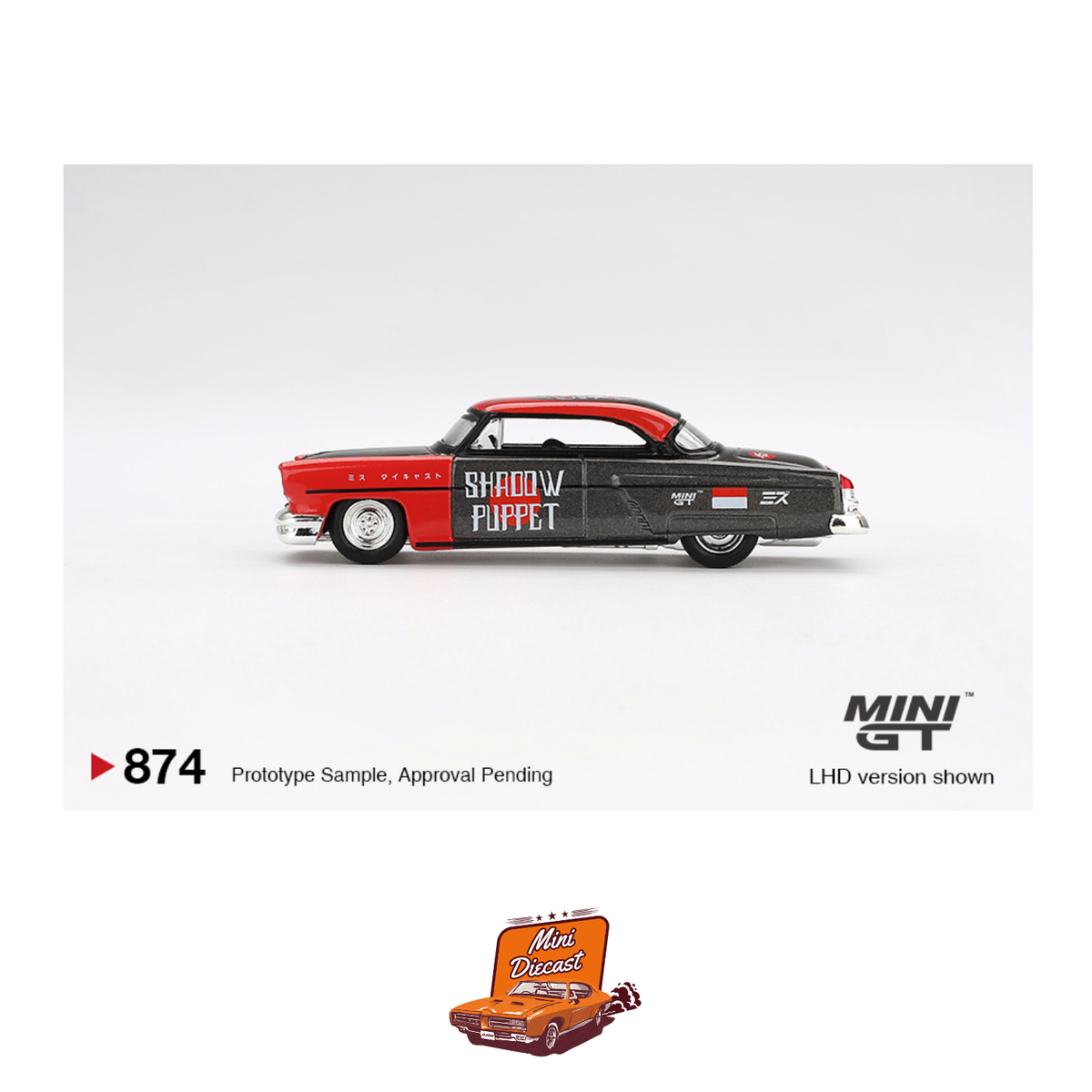 Mini GT #874 Lincoln Capri Hot Rod 1954 "Shadow Puppet" MINI GT x MIZU Diecast 2024 (Blister Pack)