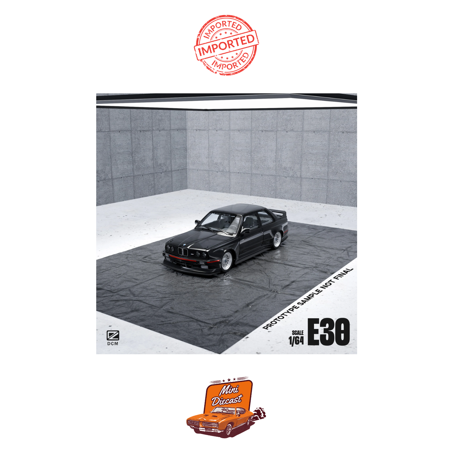 DCM BMW M3 (E30) (Black) – 1:64 Scale (Imported)