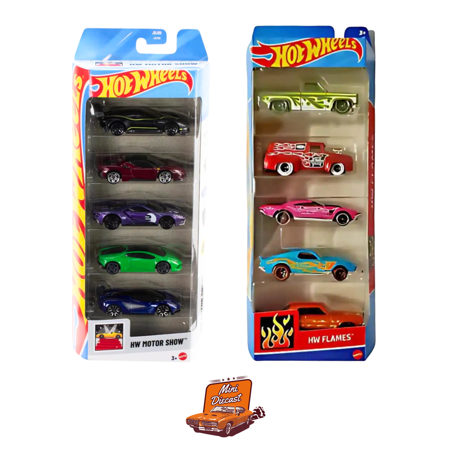 Hot Wheels 5 Pack (2x) – HW Motor Show / HW Flames