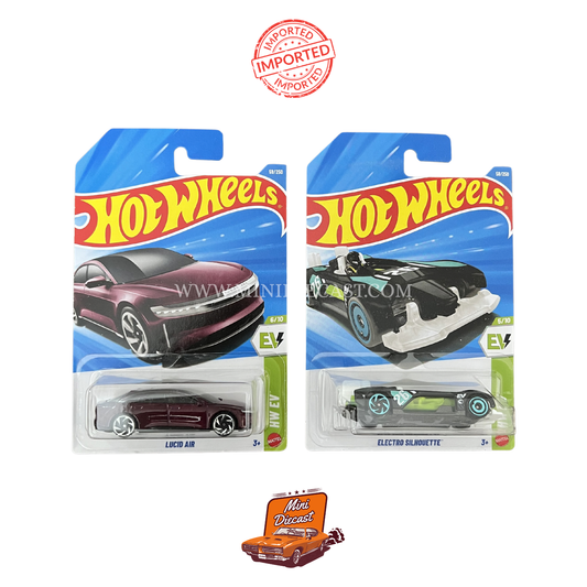 Hot Wheels Mainline (Set of 2) – Lucid Air / Electro Silhouette (Imported)
