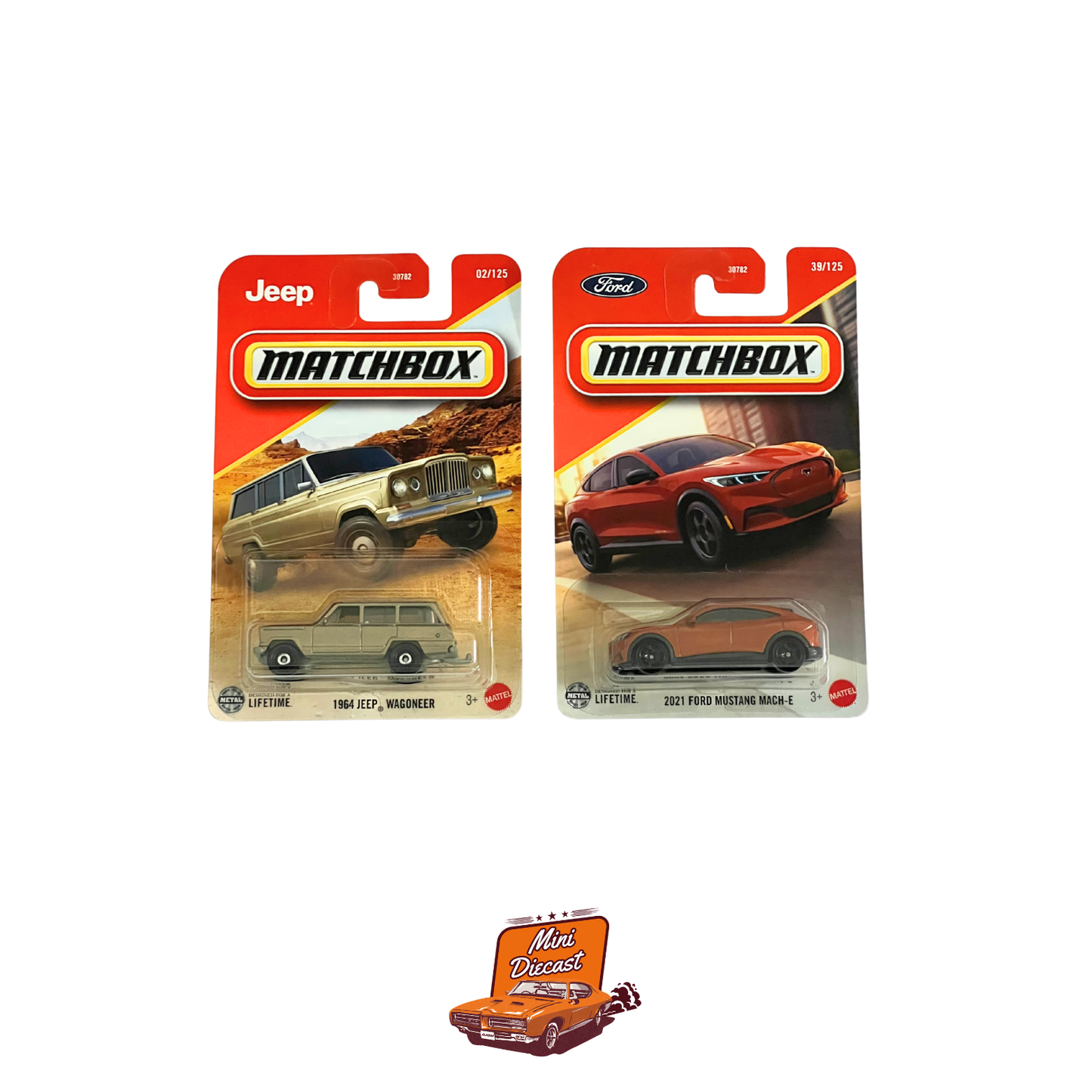 Matchbox (Set of 2) – 1964 Jeep Wagoneer / 2021 Ford Mustang Mach-E