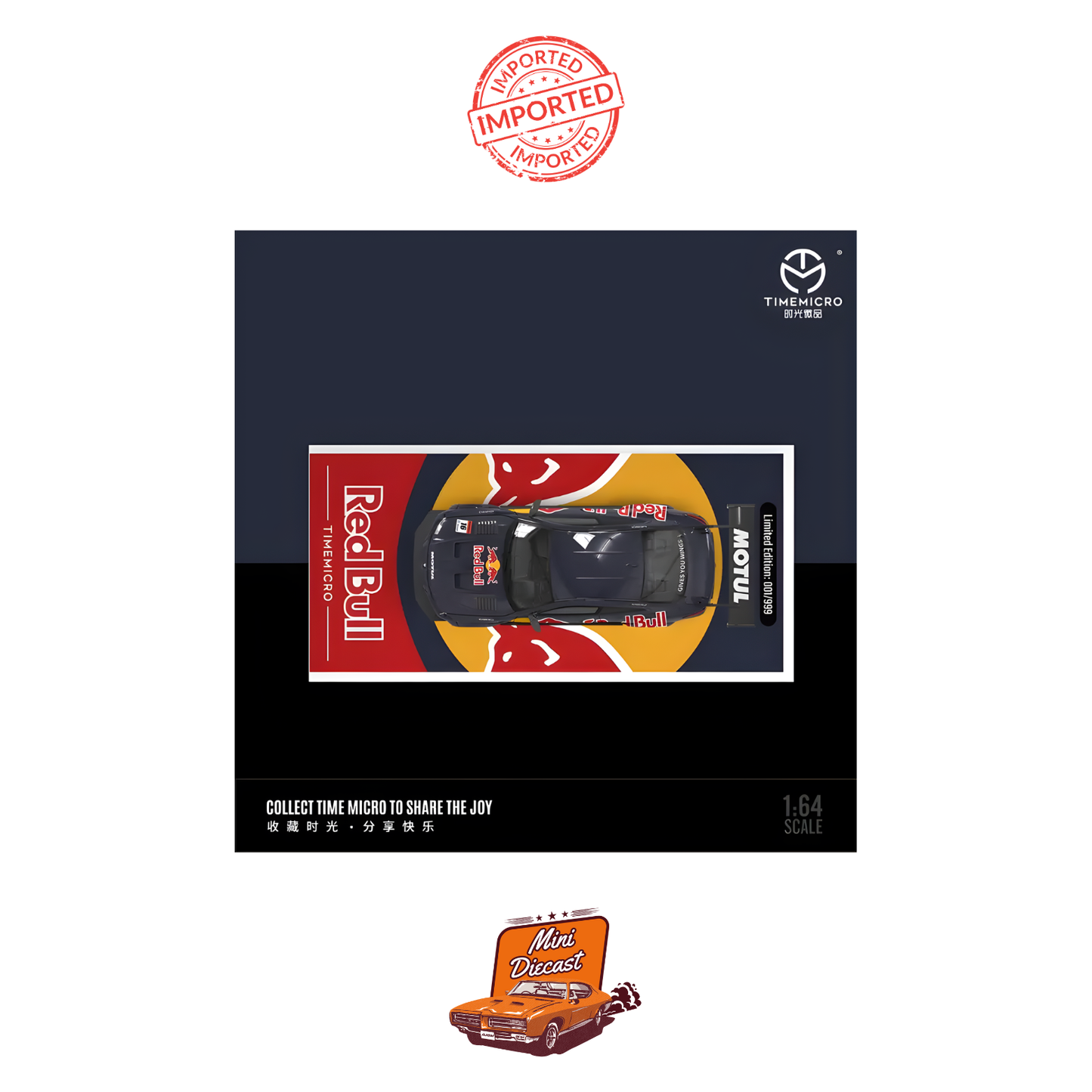 Time Micro BMW M4 Red Bull Livery with Figurine (Imported)