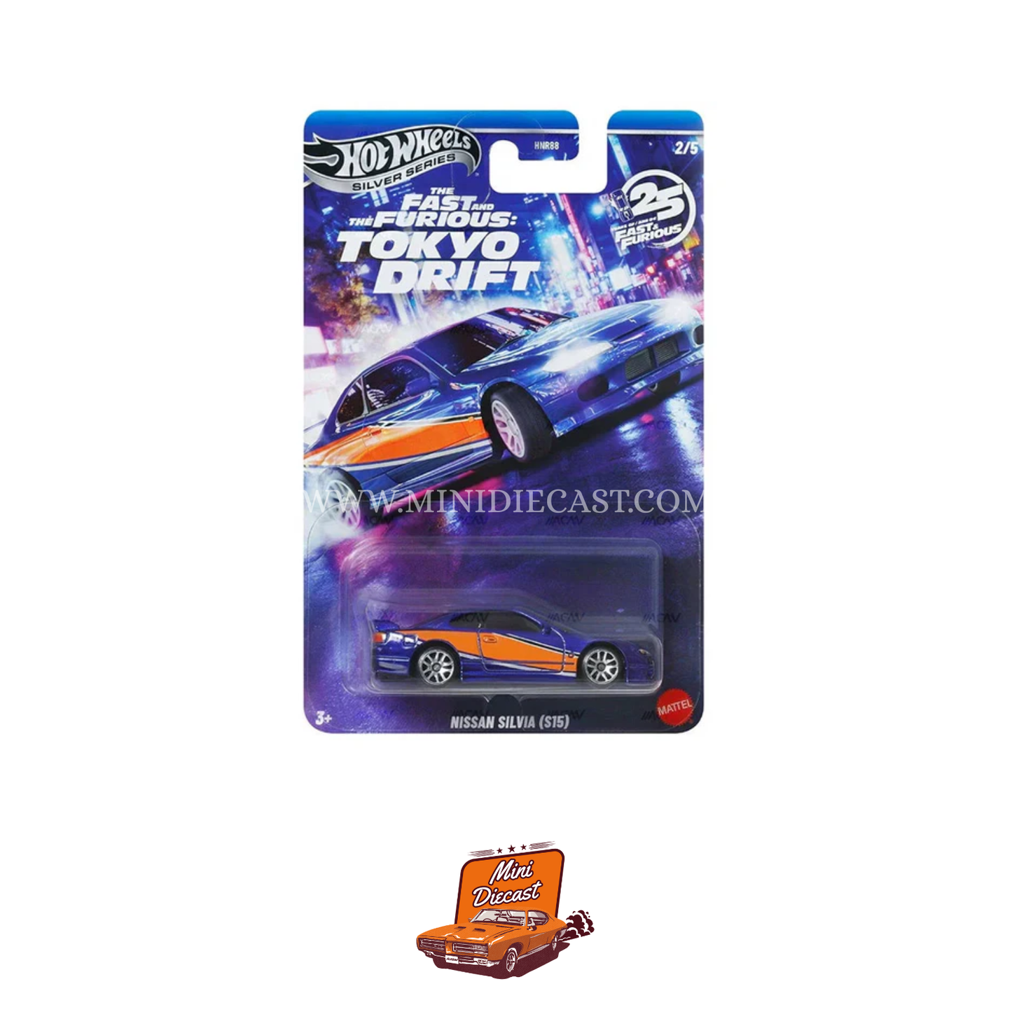 Hot Wheels Silver Series The Fast & The Furious Tokyo Drift Set of 5 Cars