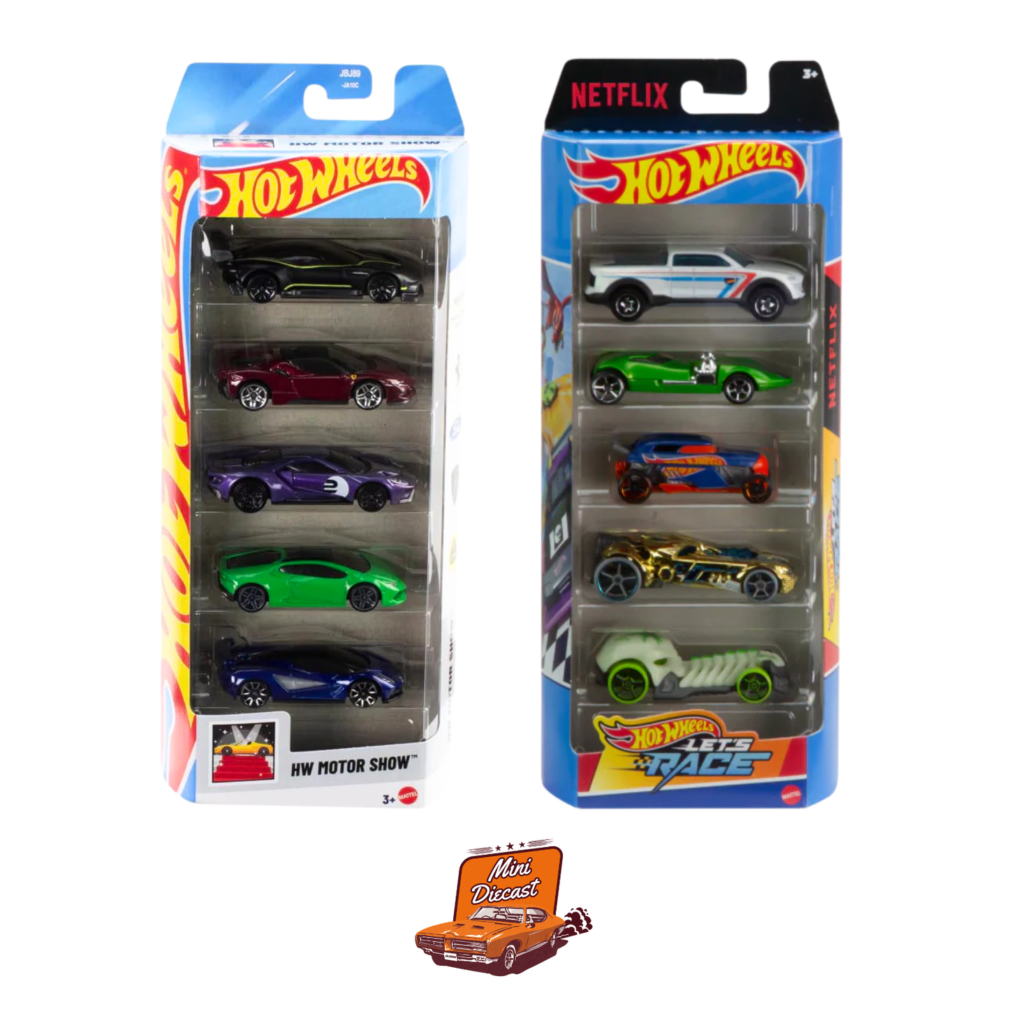 Hot Wheels 5-Pack (2x) – HW Motor Show / Let’s Race Netflix