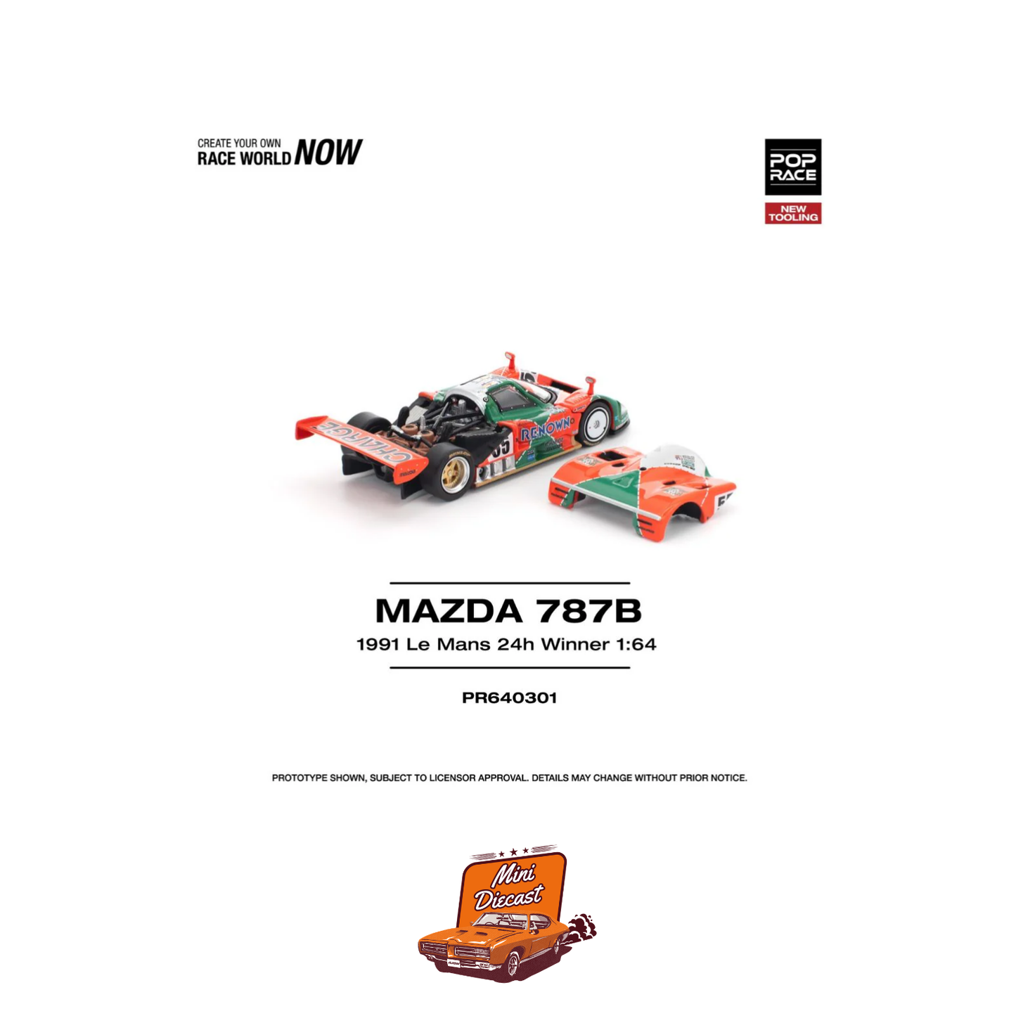 Pop Race Mazda 787B 1991 Le-Mans 24h Winner PR64-301